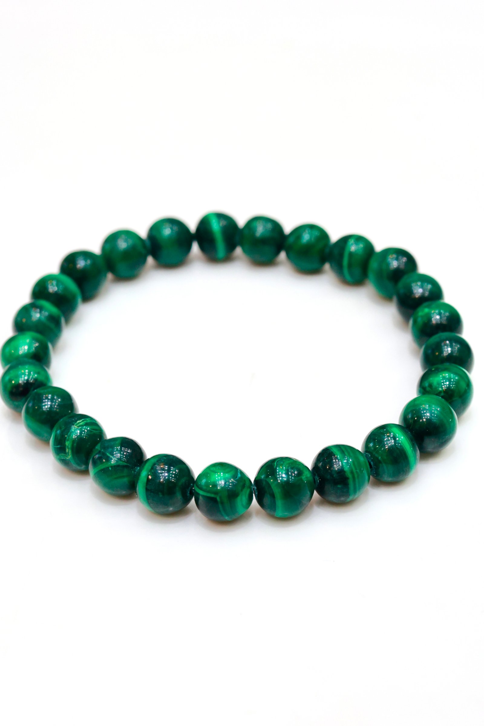Natural Malachite Green Bracelet – Handmade Healing Crystal Bracelet for Prosper