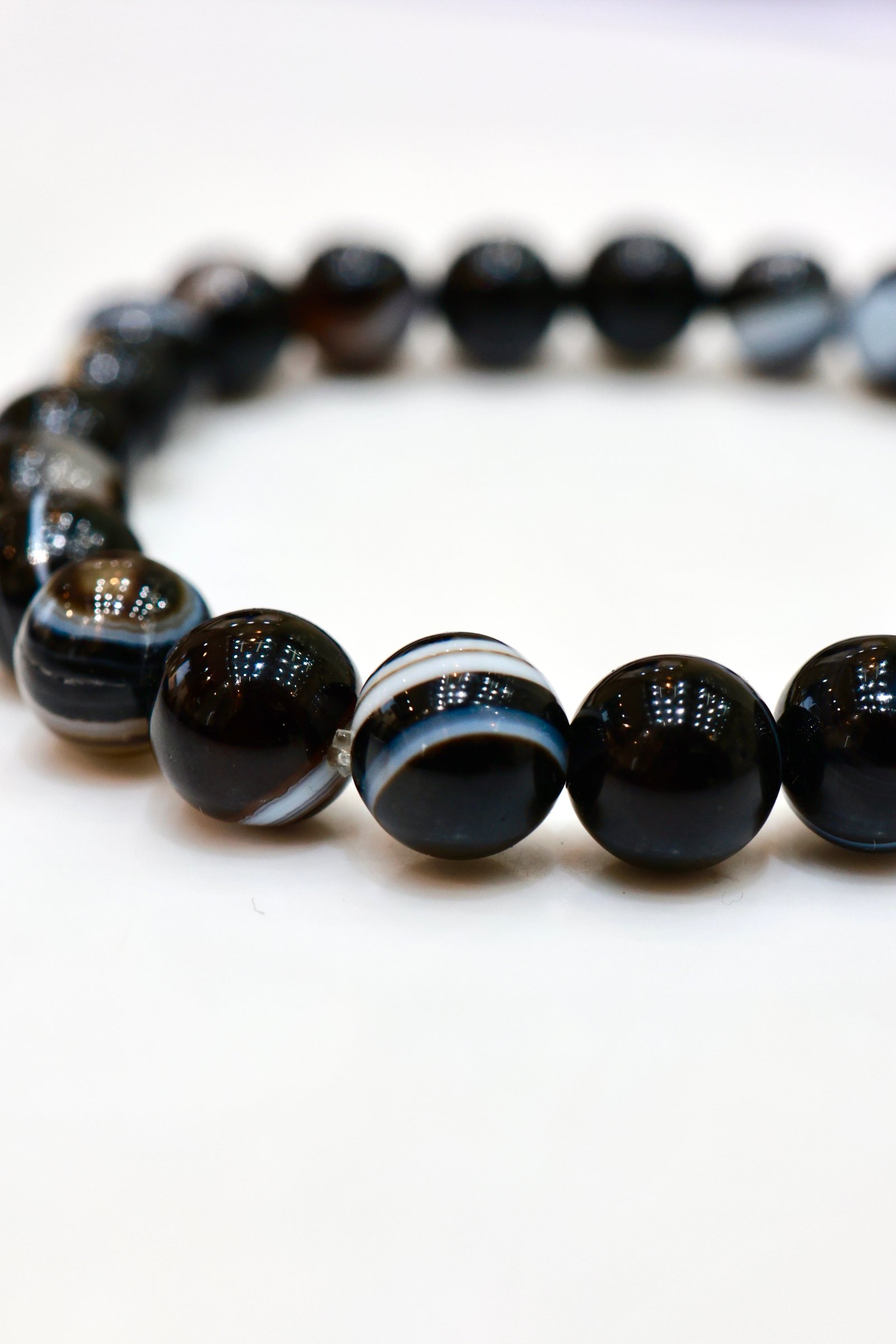 Natural Agate (Haqik) Bracelet – Genuine Healing Gemstone Bracelet for Protectio