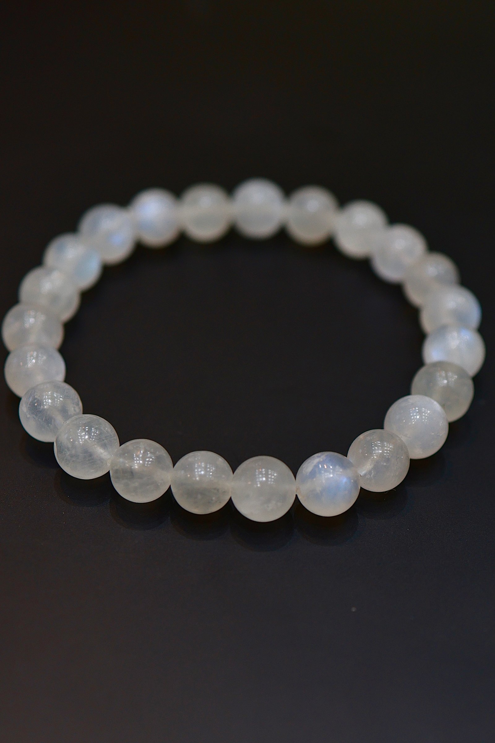 Mystic Glow Rainbow Moonstone Bracelet – Natural Flashy Moonstone Crystal Bracel