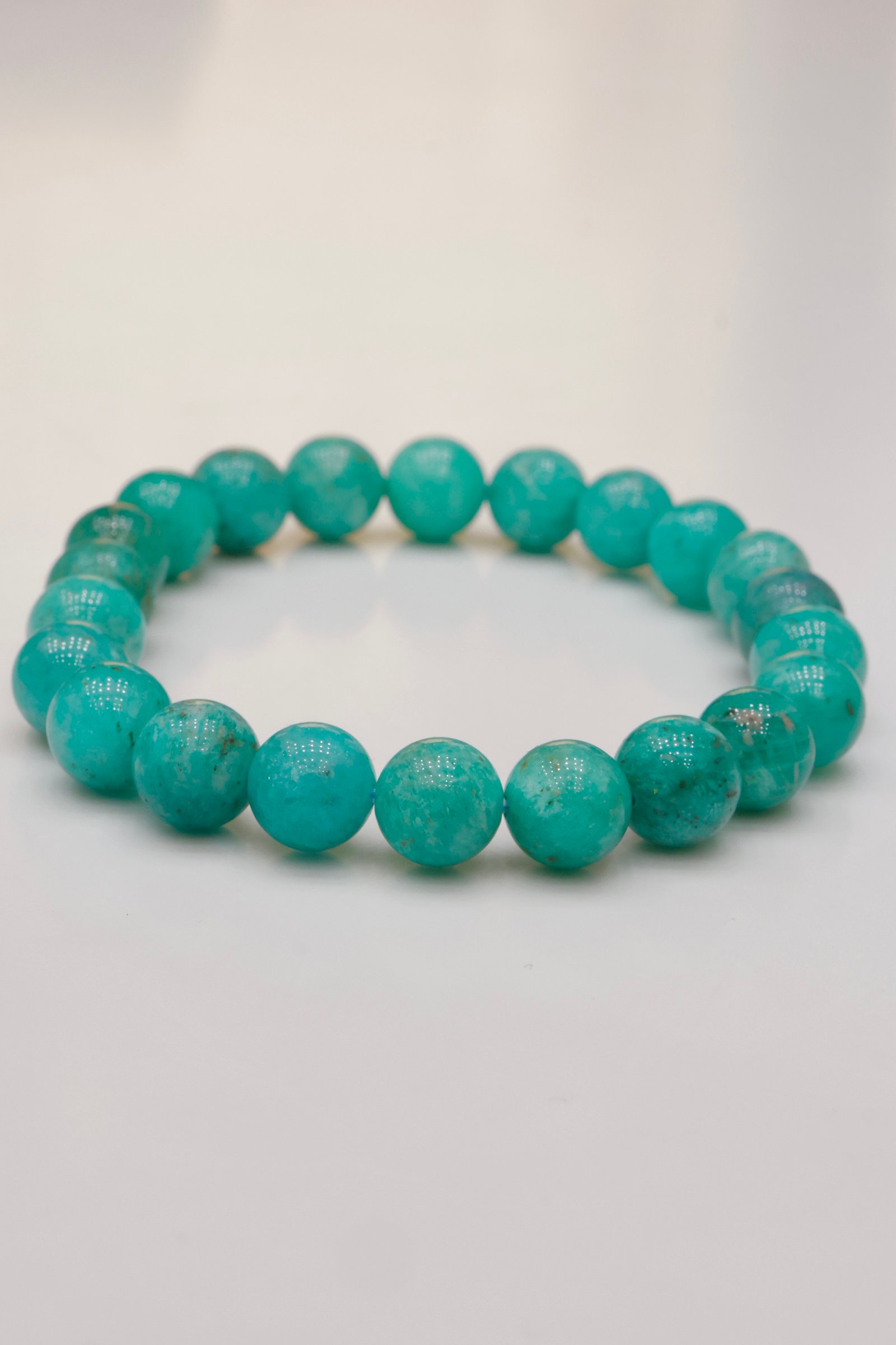 Ocean Mist Amazonite Bracelet – Natural Green Gemstone Beaded Bracelet