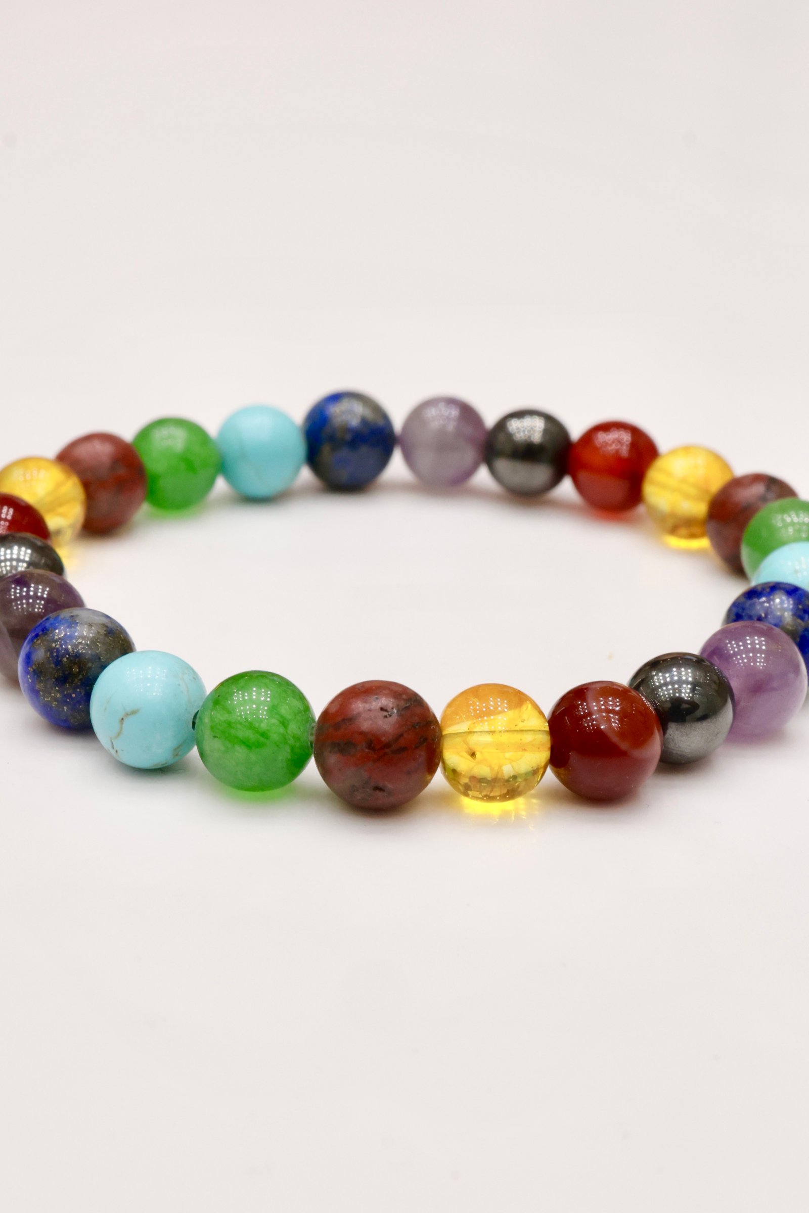 Harmony Seven Chakra Bracelet – Natural Multi Gemstone Healing Energy Bracelet