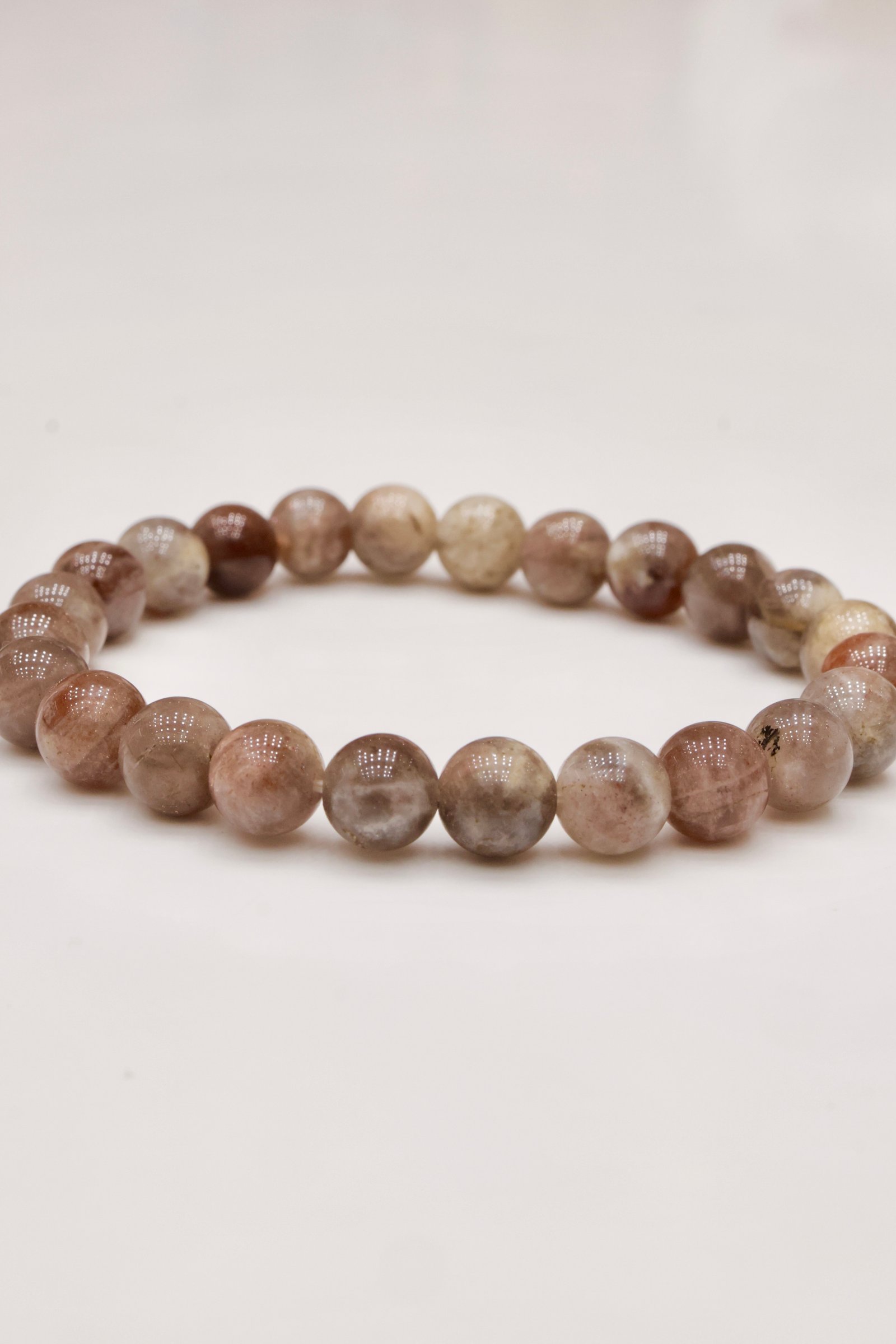 Solar Radiance Sunstone Bracelet – Natural Sparkling Peach Gemstone Bracelet