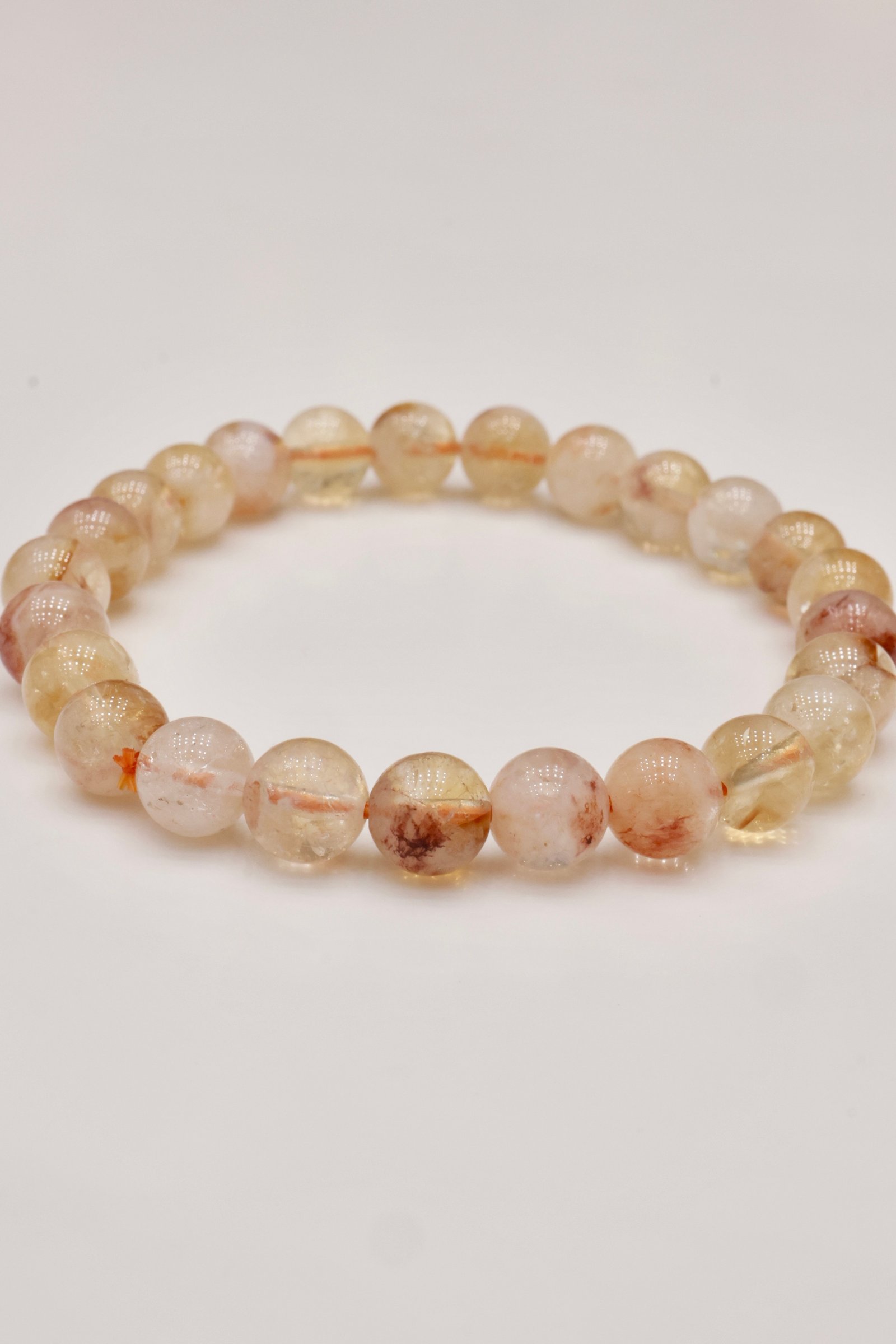 Sunbeam Citrine Crystal Bracelet – Natural Golden Gemstone Beaded Jewelry