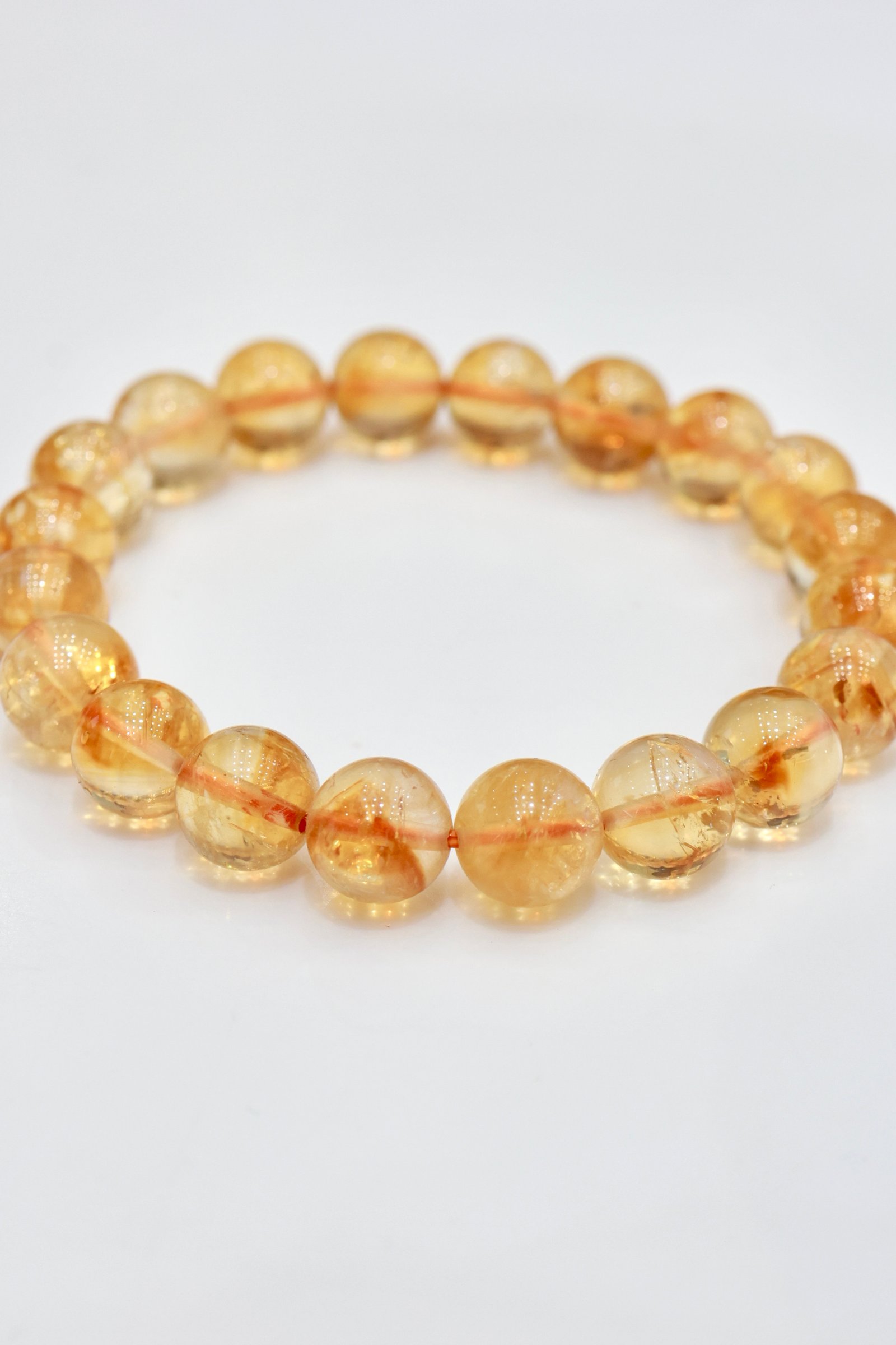 Golden Glow Natural Citrine Bracelet – Luxury Yellow Crystal Gemstone Beaded Bra