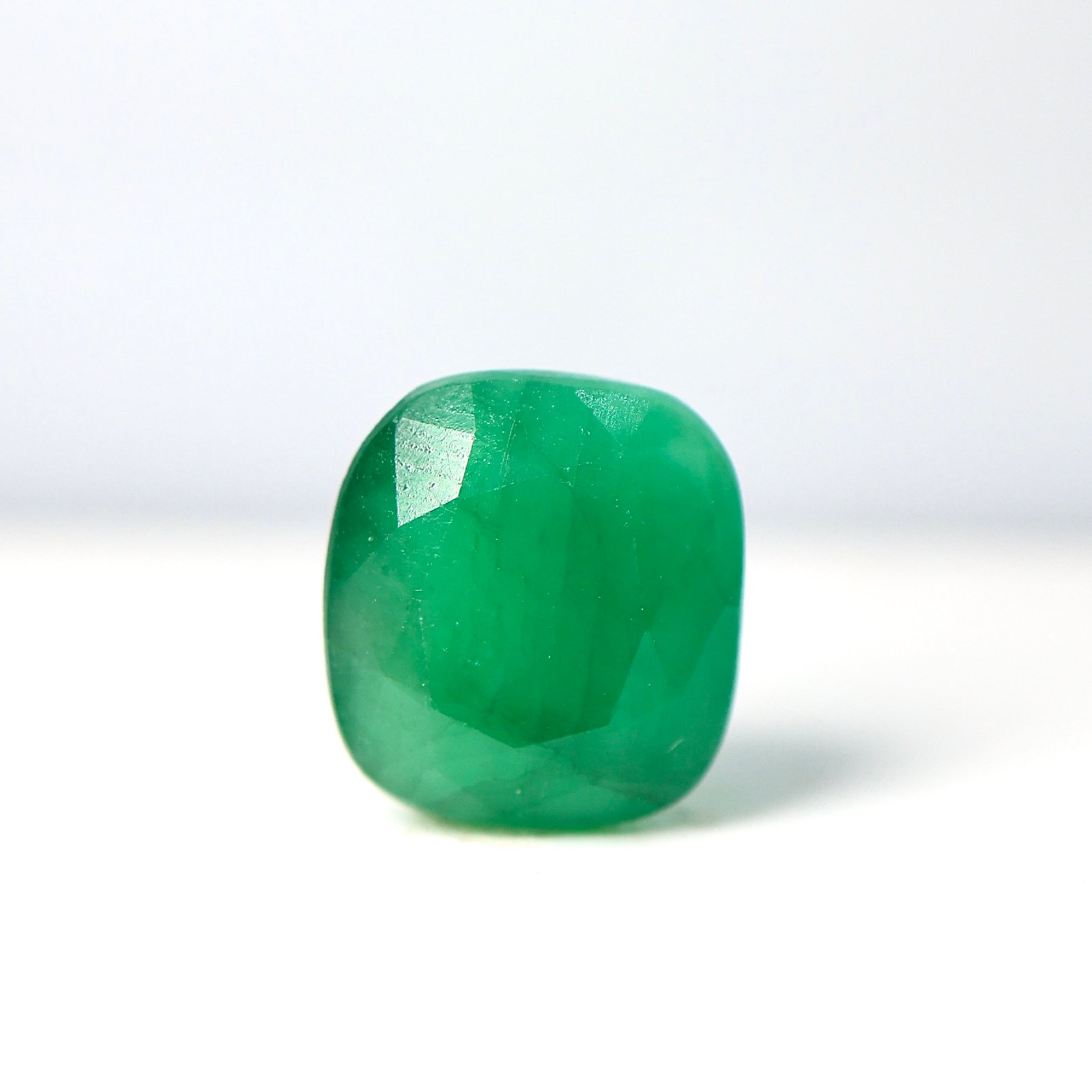 3.86CT Natural Brazilian Emerald Cushion Cut | Unheated & Untreated Certified Lo