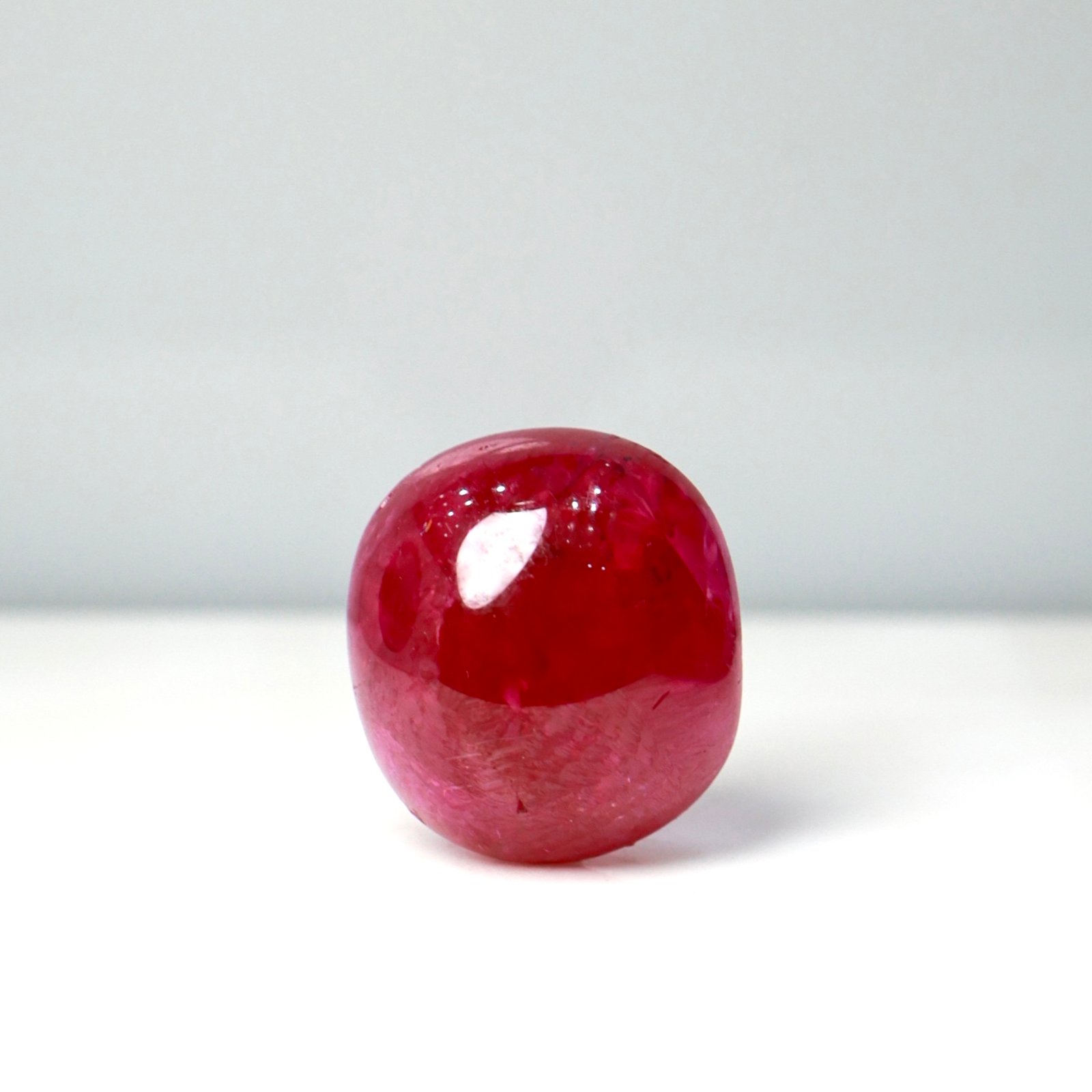 6.01CT Natural Purplish Red Ruby Oval Cabochon Shape | Unheated & Untreated Cert